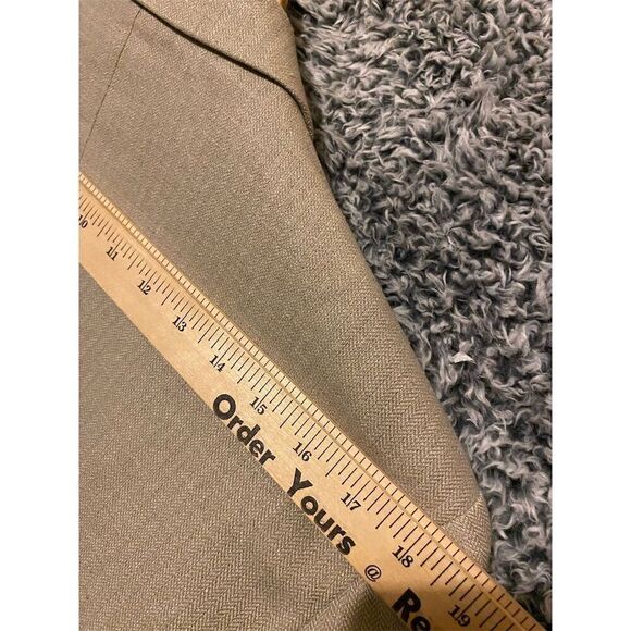 Claiborne Men's Beige Blazer Suit Jacket Size 40 Fabric Woven in Italy - Picture 7 of 10